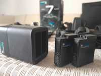 Accesorii GoPro Hero 7 Black + Încărcător cu 2 baterii originale