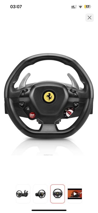 Игровой руль Thrustmaster T80 Ferrari 488 GTB Edition черный