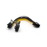 Adaptor PCIE 6 Pin în 2 x 6+2 Pin
