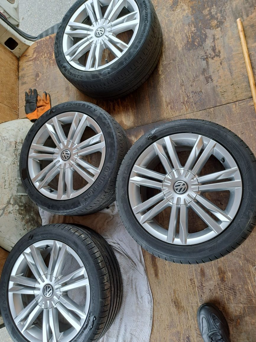 Jante vw cu cauciucuri anvelope 225/45 R17 de vara