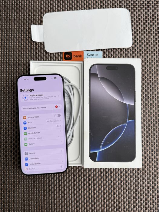 НОВ! *ЛИЗИНГ* iPhone 16 Pro Max 256Gb Black Titanium / Гаранция