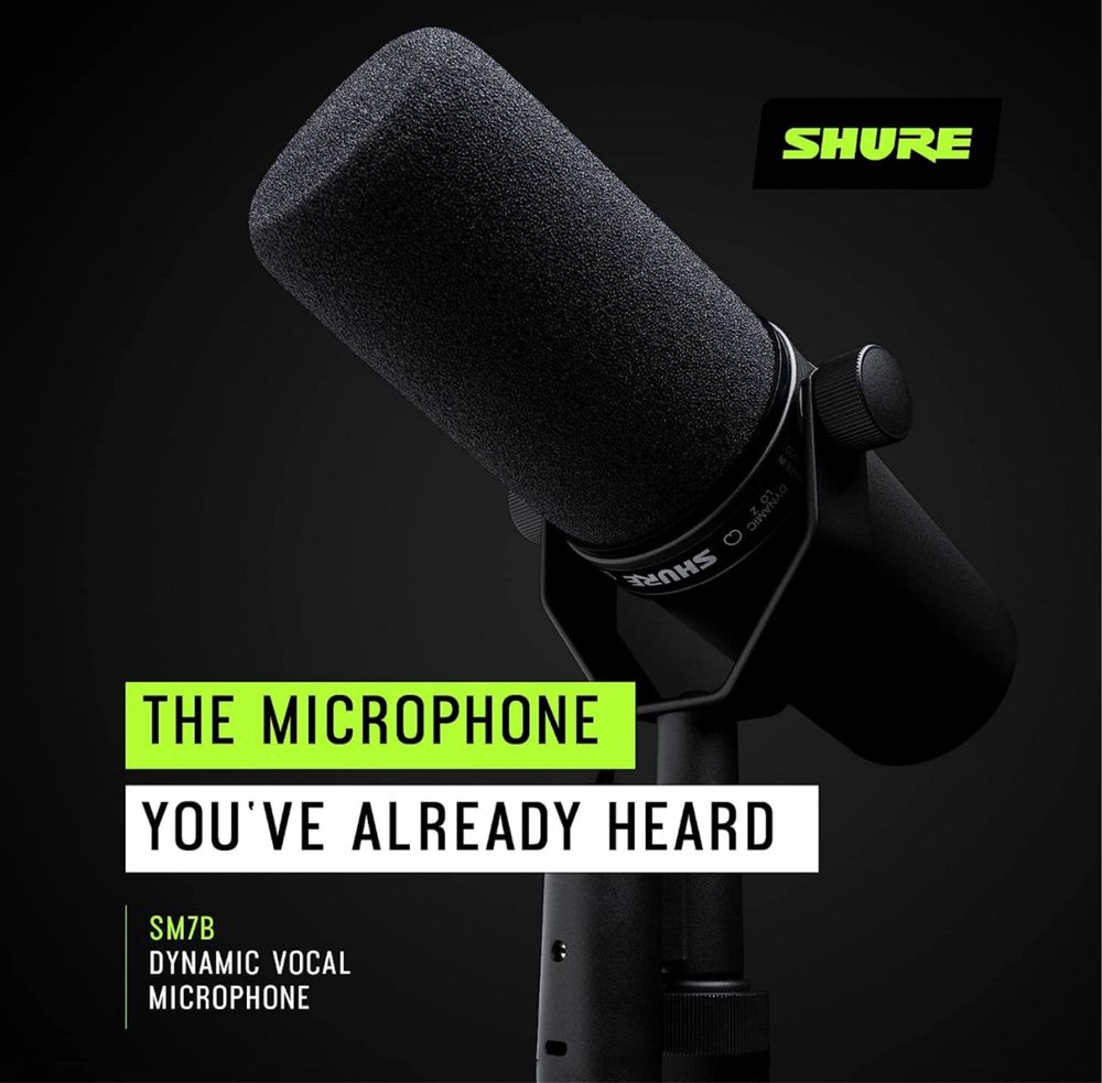 Shure SM7B — Подкаст микрофон профессиональный