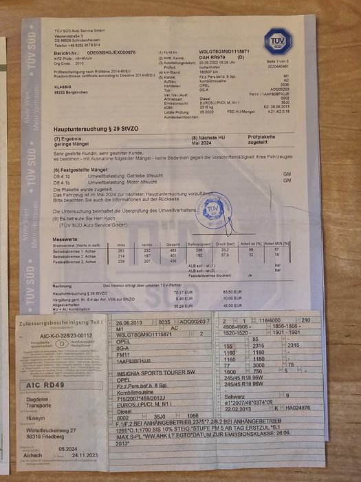 Motor , cutie automată Opel Insignia OPC , 2.0 diesel  , 160 cp , 2013