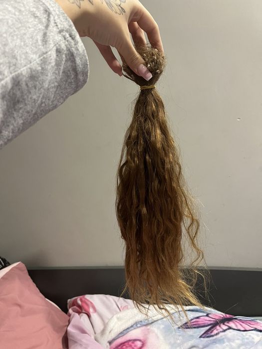 Кератинови кичури естествен косъм