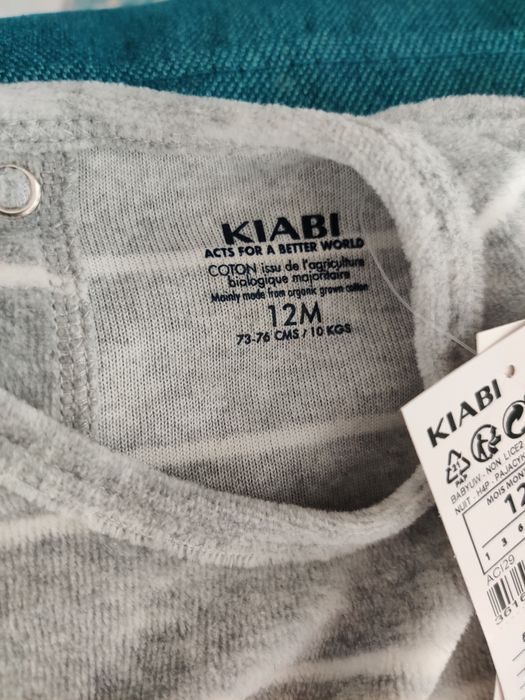 Set salopeta pijama Kiabi 12 luni