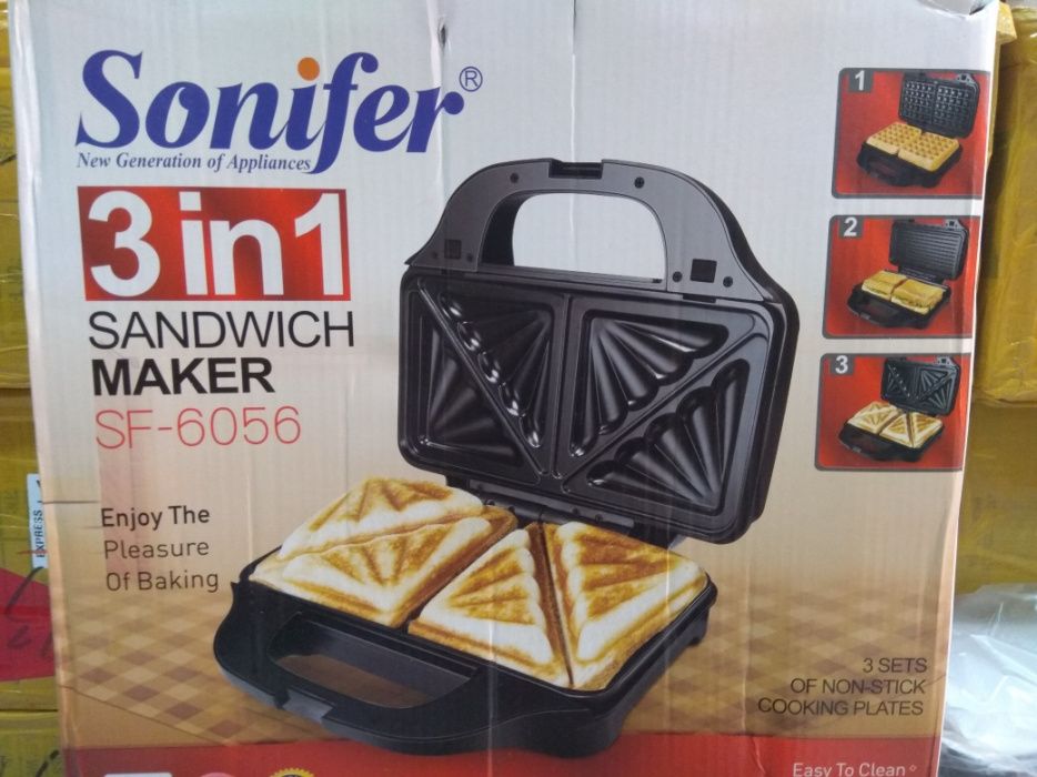 Абсолютно новый тостер 3в1 гриль+сэндвичница+вафельница toster gril
