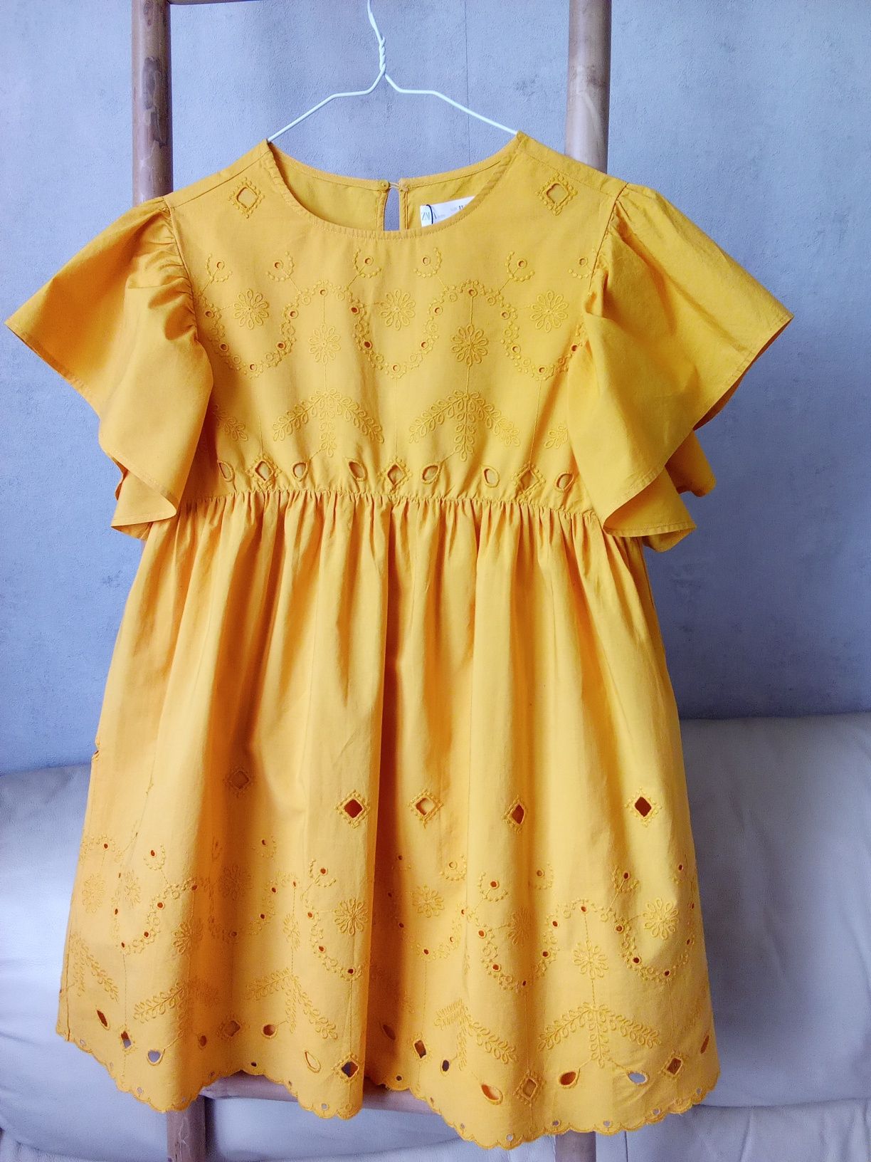 Zara детска рокля памук