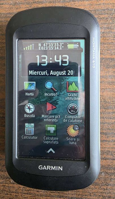 GPS topografic de mana Garmin Montana 610 inclusiv poteci de munte