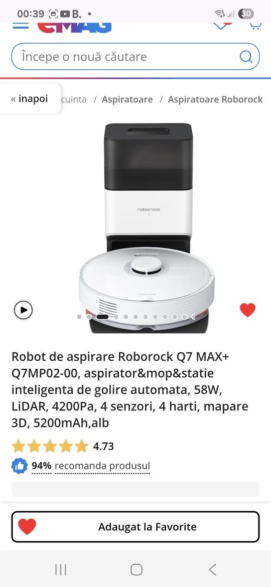 De vanzare aspritaor Roborock Q7