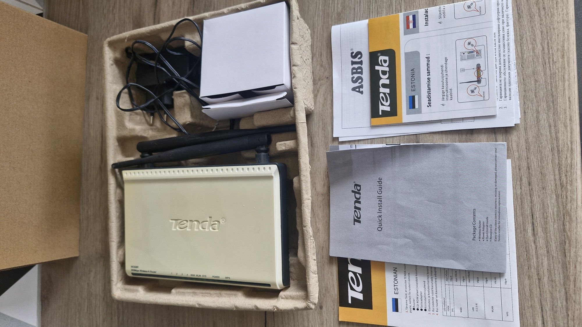 Рутер TENDA W308R Wi-Fi N, 300Mbps, с мощни външни антени
