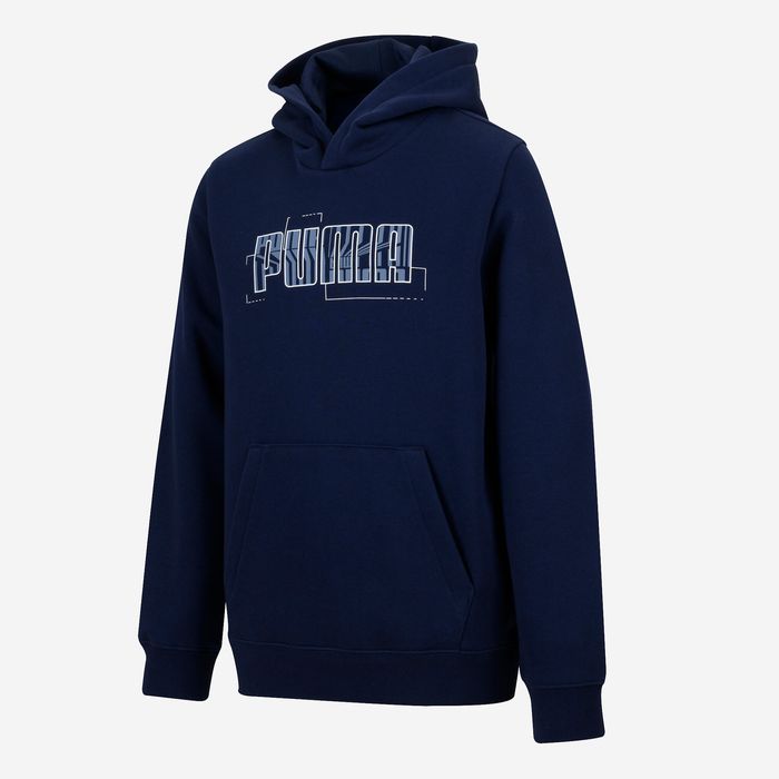 Hanorac cu glugă Print Albastru Copii - produs resigilat Decathlon