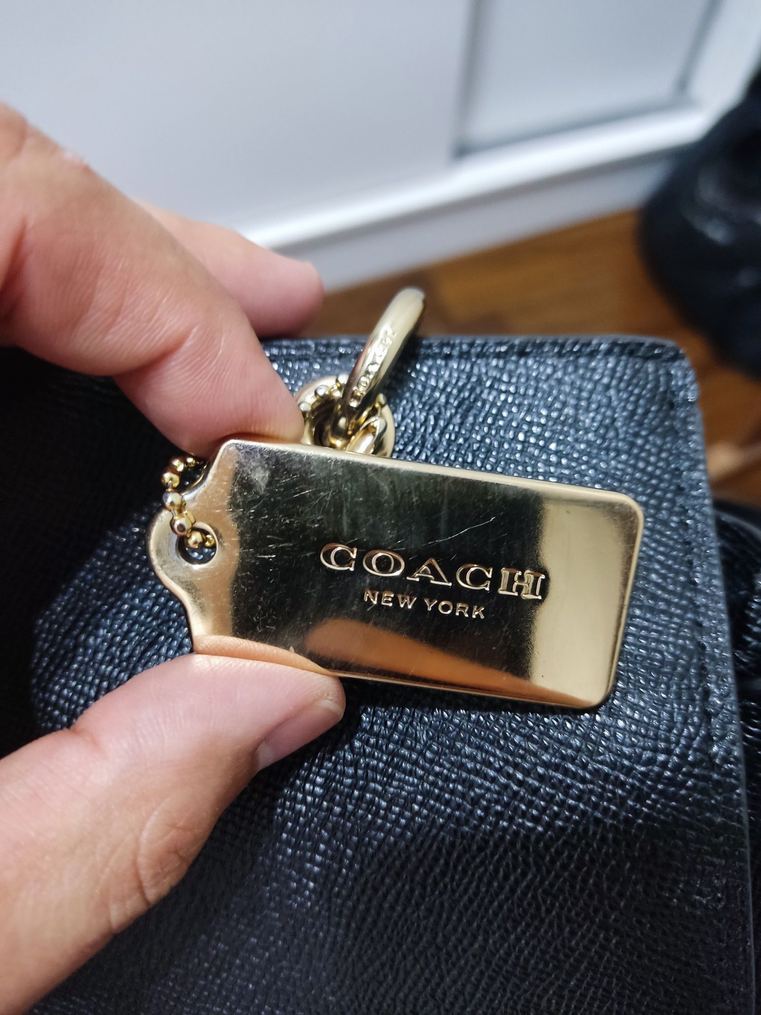 Оригинальная сумка COACH из натуральной кожи saffiano