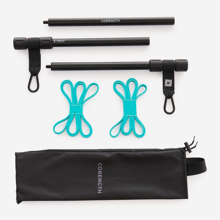 Kit 1 Bară și 2 elastice Bodybuilding 15 - produs resigilat Decathlon
