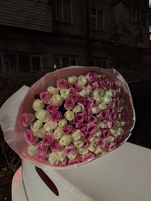 Цветы 101 роза. Бағасын келісеміз, хабарласа беріңіздер.