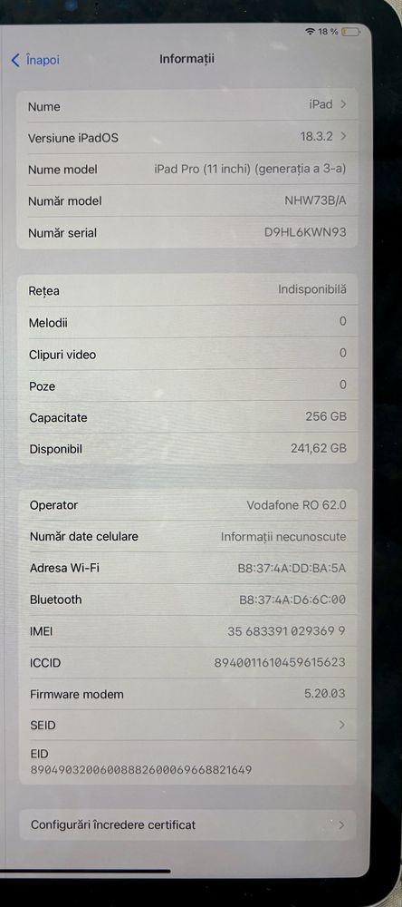 IPad Pro 11-inch 3rd gen (wifi + cellular)