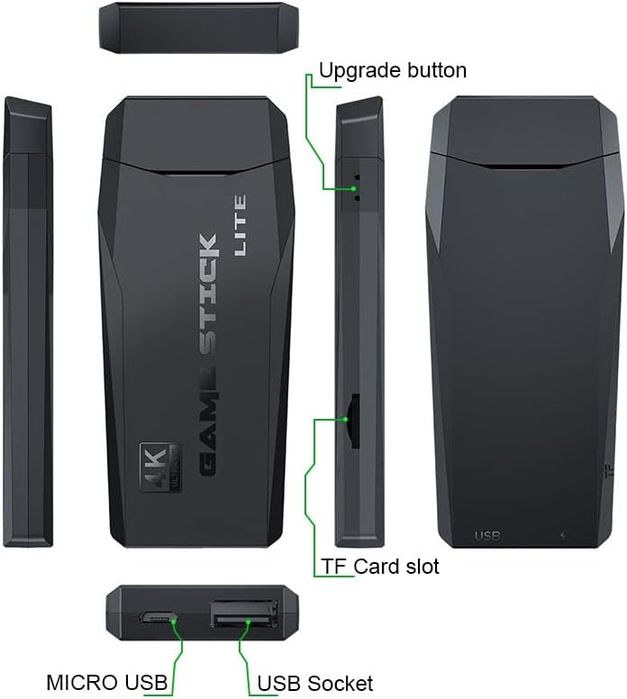 Безжична ретро конзола Game Stick , 20 000 видео игри, 64 GB