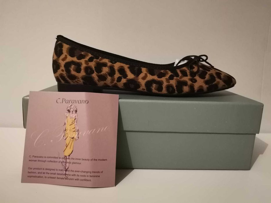 Balerini dama C. Paravano leopard, marimea 38.5, noi