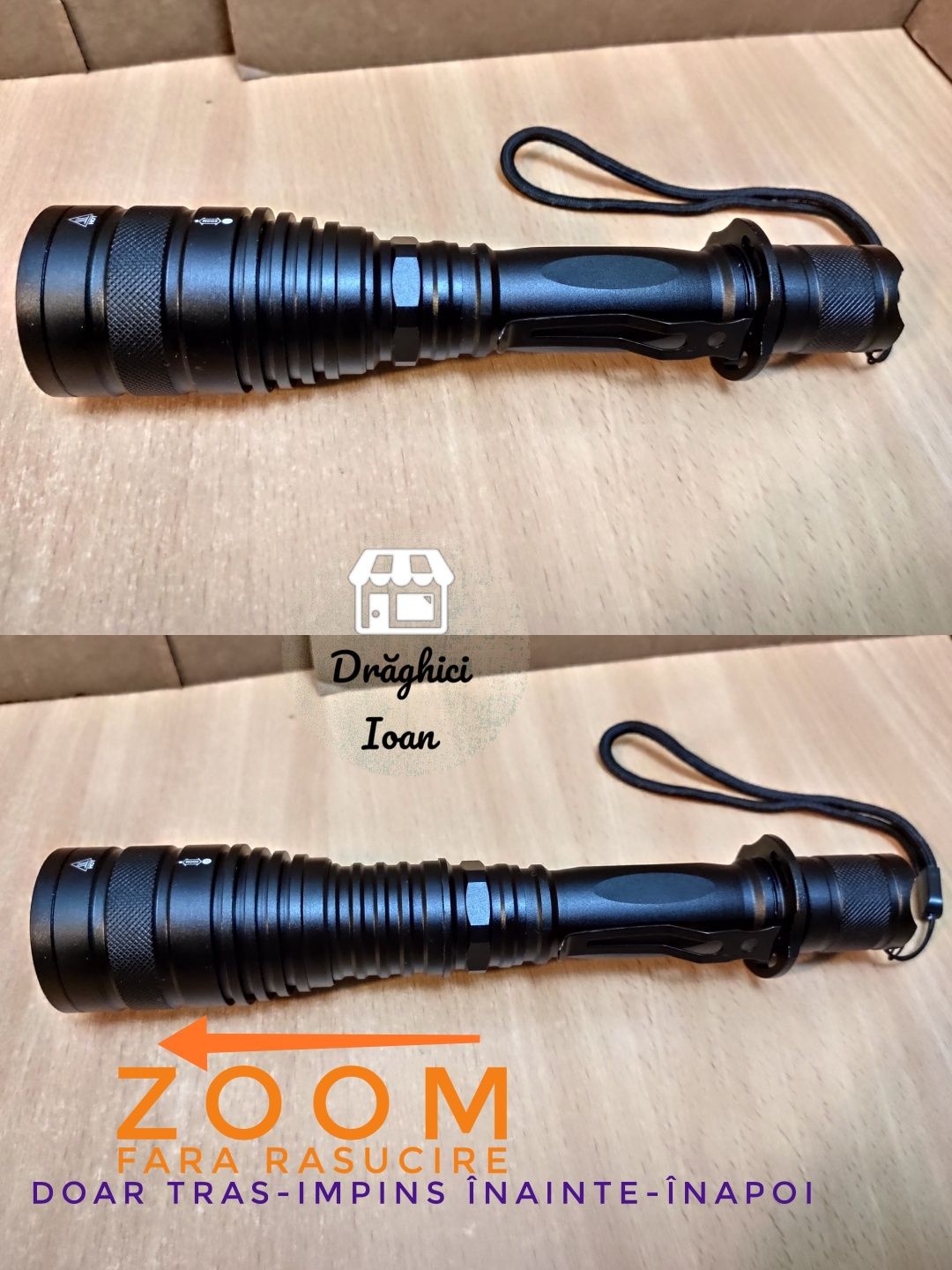 CREE P50-SW VÂNĂTOR v2 - Lanterna profesionala, 100% metal pt arma