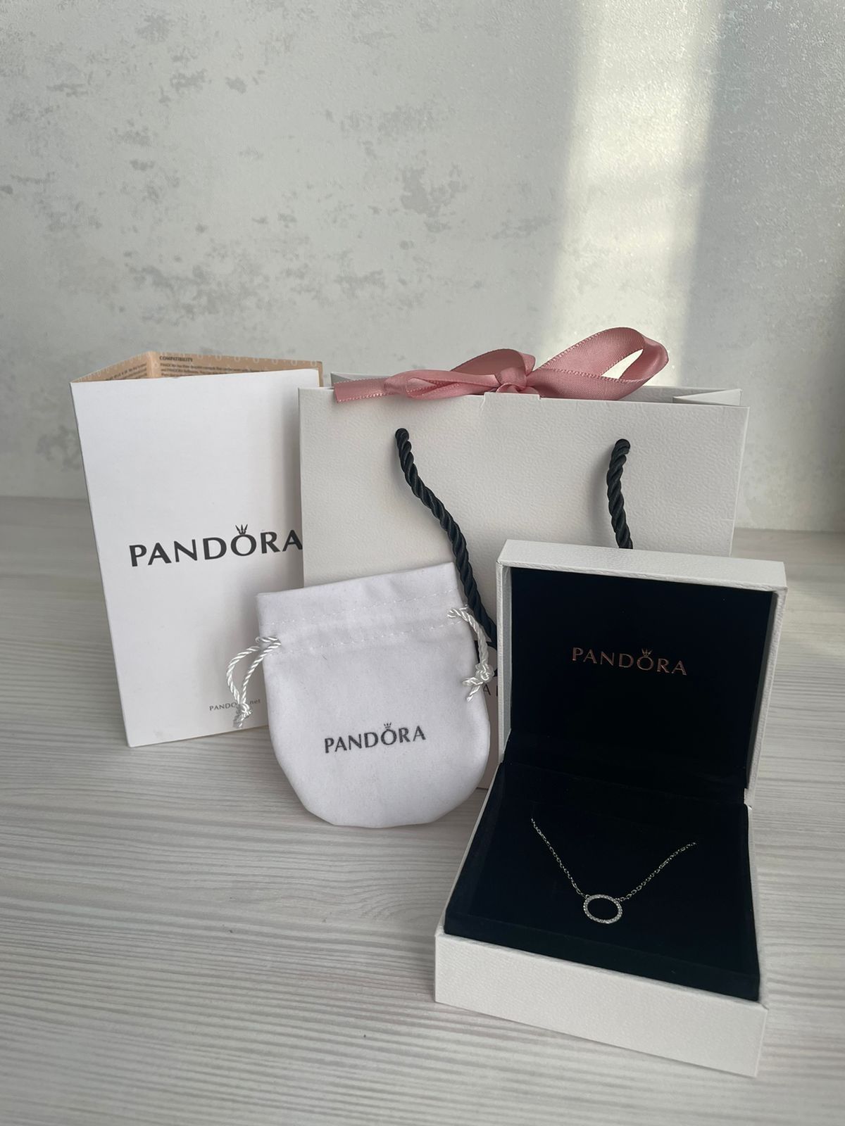 Цепочка подвеска Пандора Pandora серебро 925 проба