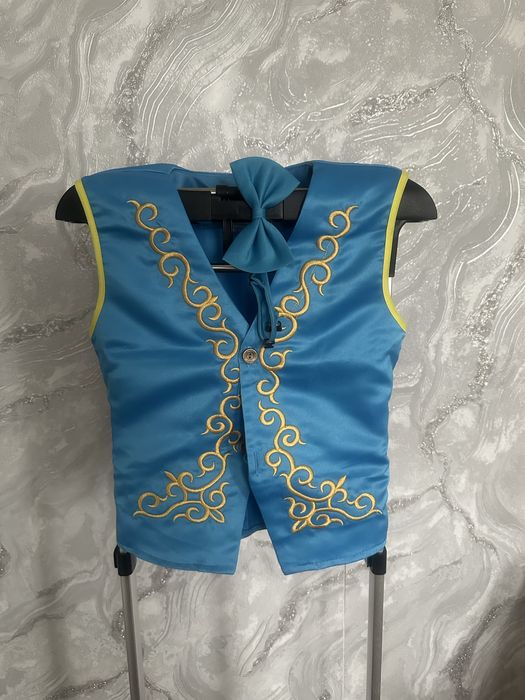 Жакет национальный костюм голубой детский