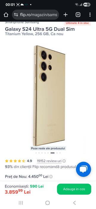 De vânzare s24 ultra stare buna fara risc de blocare