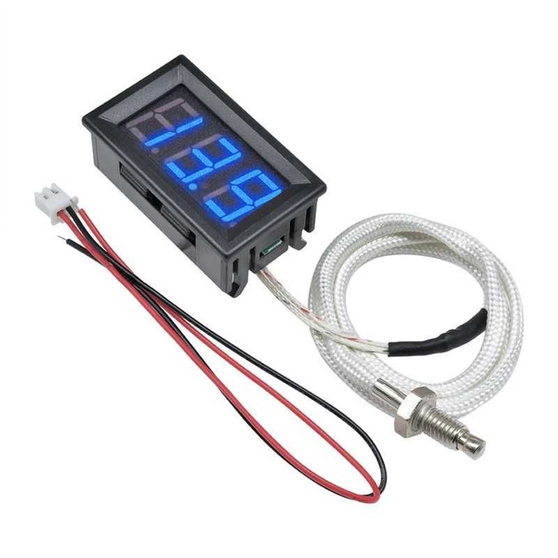 Термометър -30 до 800°C, 12VDC, Термодвойка К 50cm, LED дисплей
