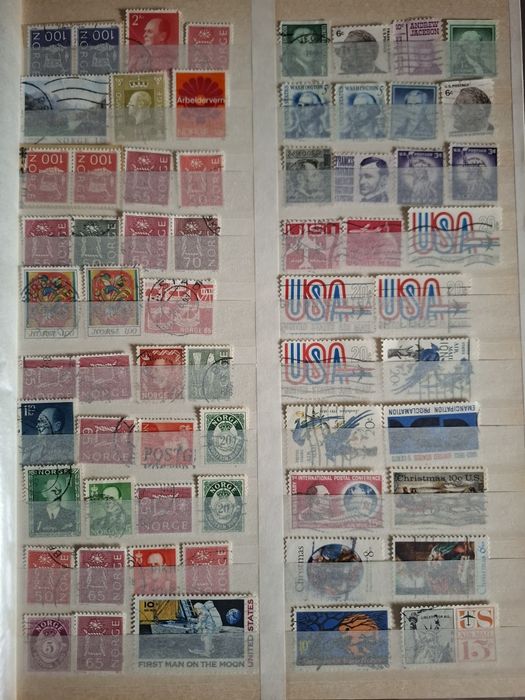 Emisii filatelice din țări europene, R.P.R,și SUA.