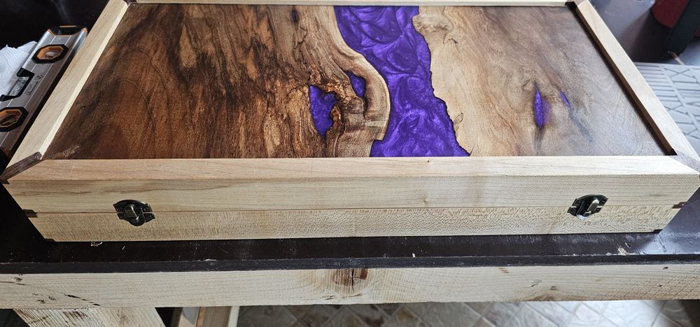 Joc table handmade rășină epoxidica nuc frasin