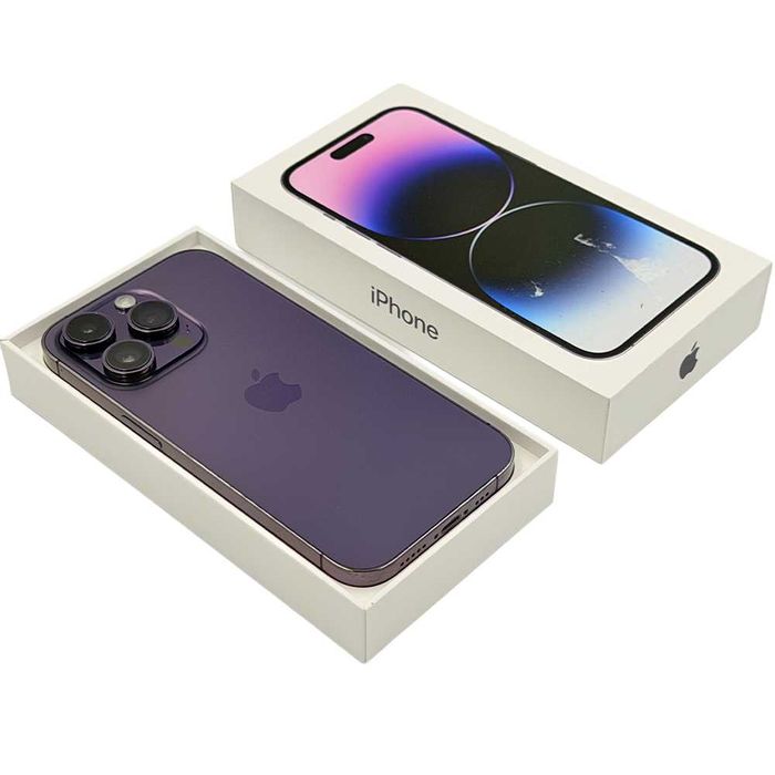 Magazin apple iPhone 14 pro foarte bun deep purple garantie 128gb rate