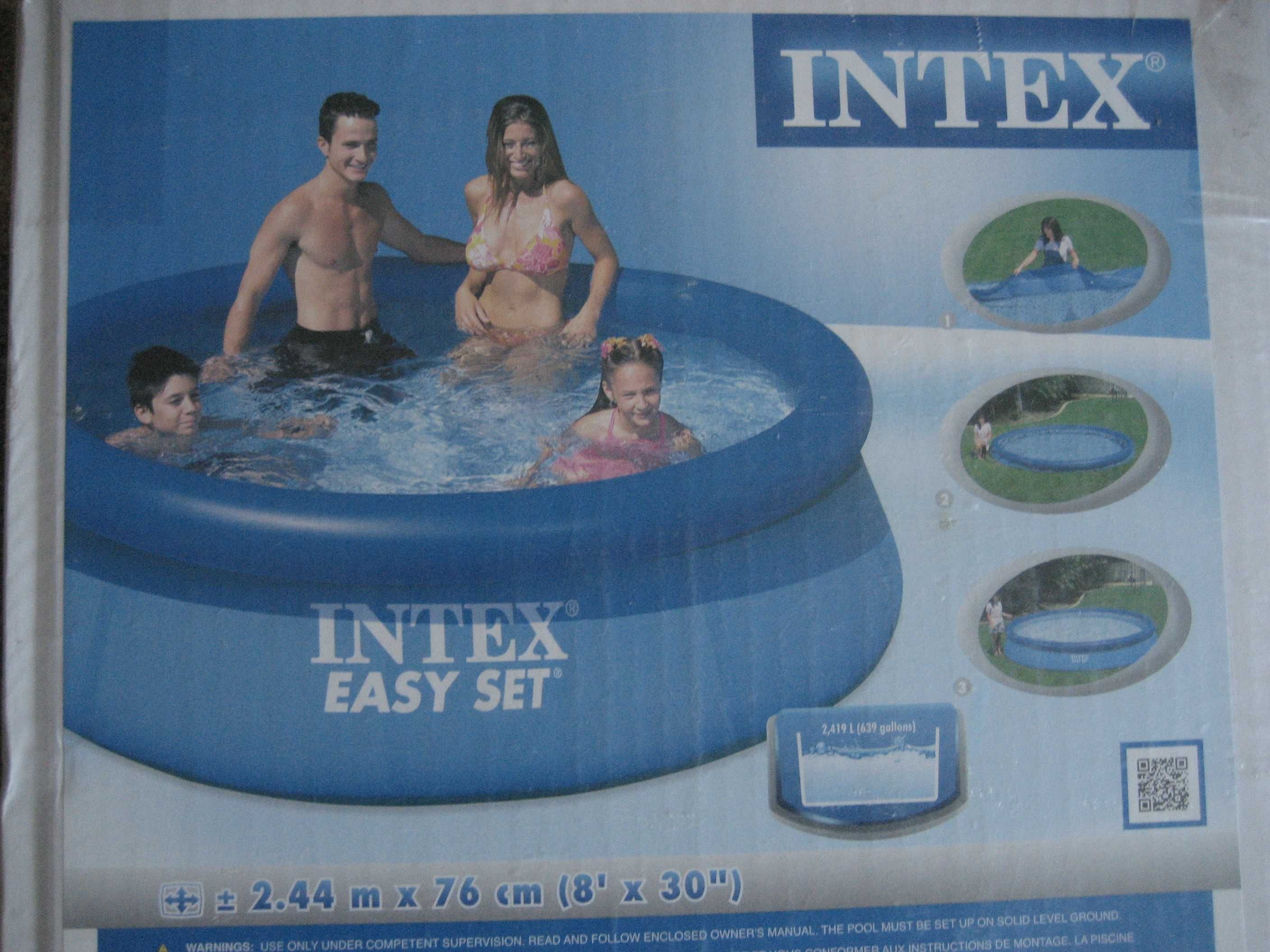 Нов басейн INTEX 244см x 76 см + предпазно покривало