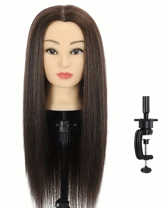 Тренировъчна глава с естествена коса