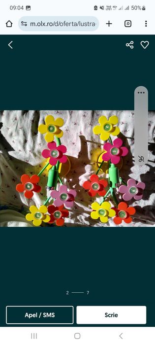 Lustra trei brațe moderna,abajururi,plafoniera,piese lustra