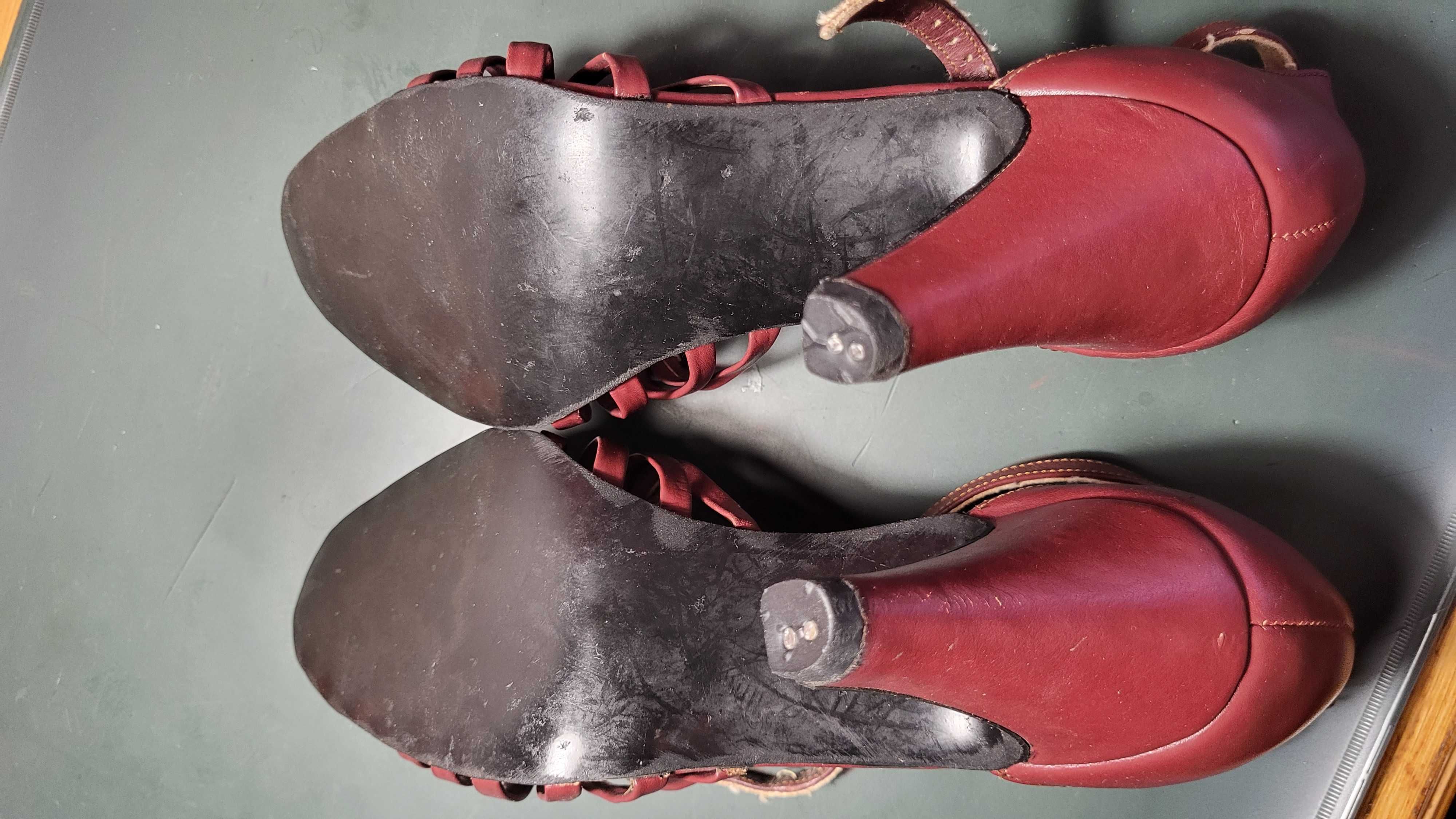 Pantofi vintage de dama din piele