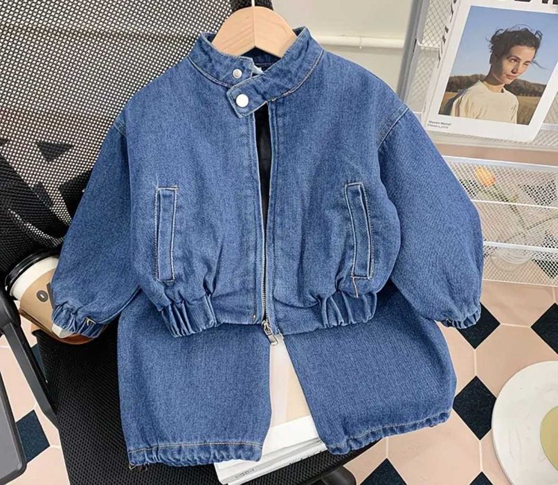 Новая детская стильная джинсовая двойка