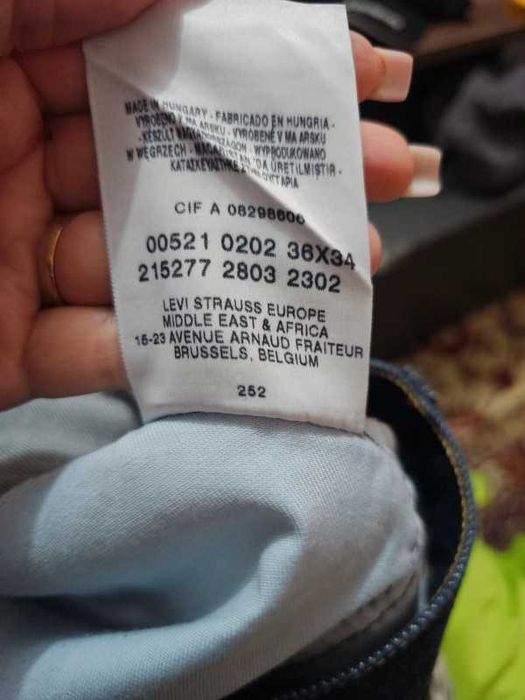 Levi’s 521 size 36x34 New !