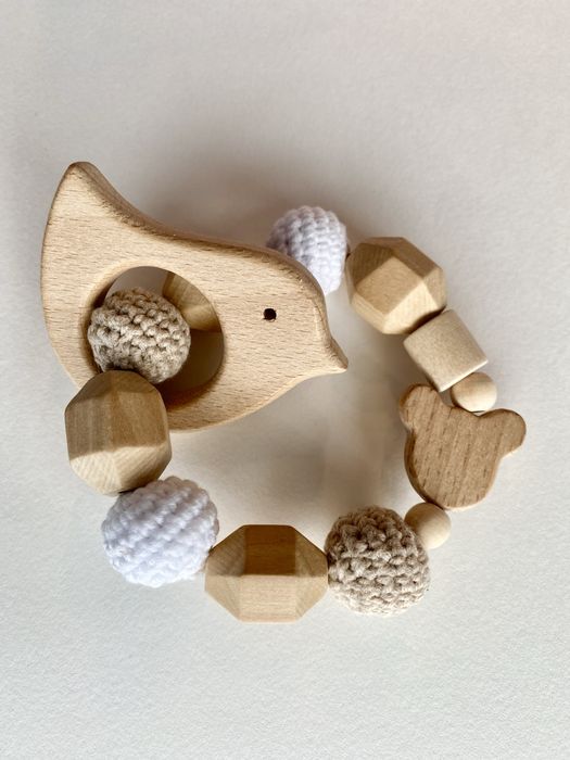 Клипс за биберон, дрънкалка, играчка