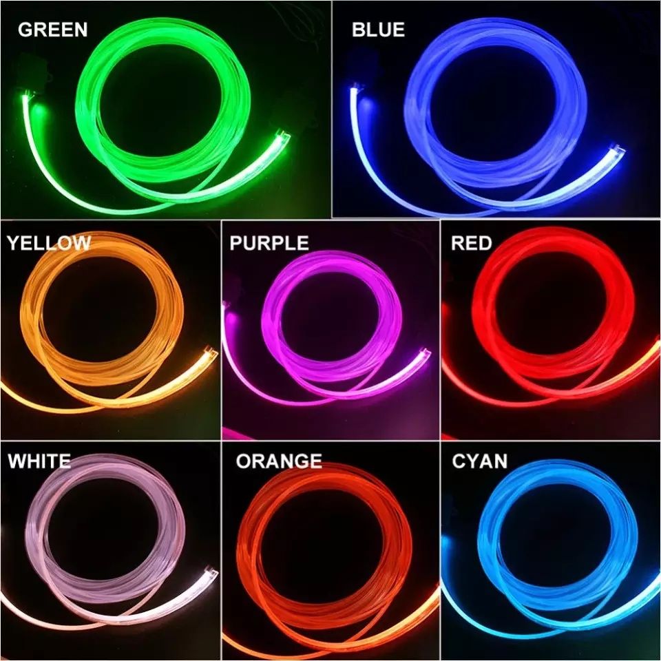 Fir neon auto 1, 2, 3, 5 metri Diferite Culori Lumina Ambientala USB