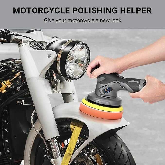 Mașină de lustruit auto fără fir cu 2 baterii