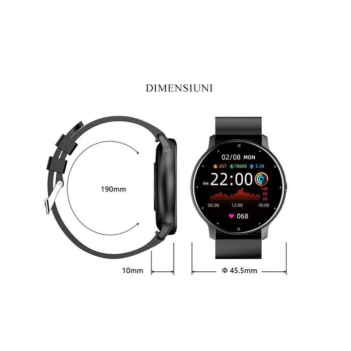 Ceas Smartwatch si bratara fitness Notificari Apeluri/SMS/Social Media