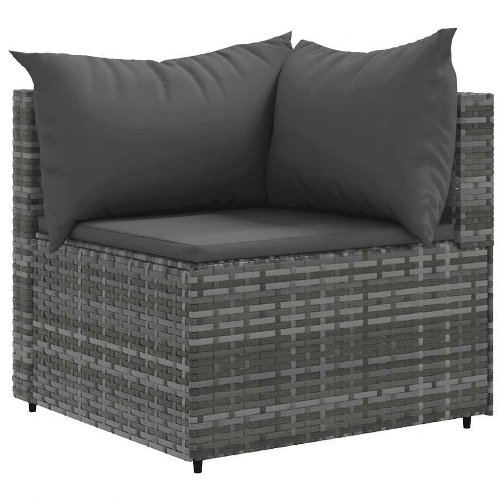 Set mobilier de gradina/terasa canapea/coltar 7 piese Gri Ratan OFERTA
