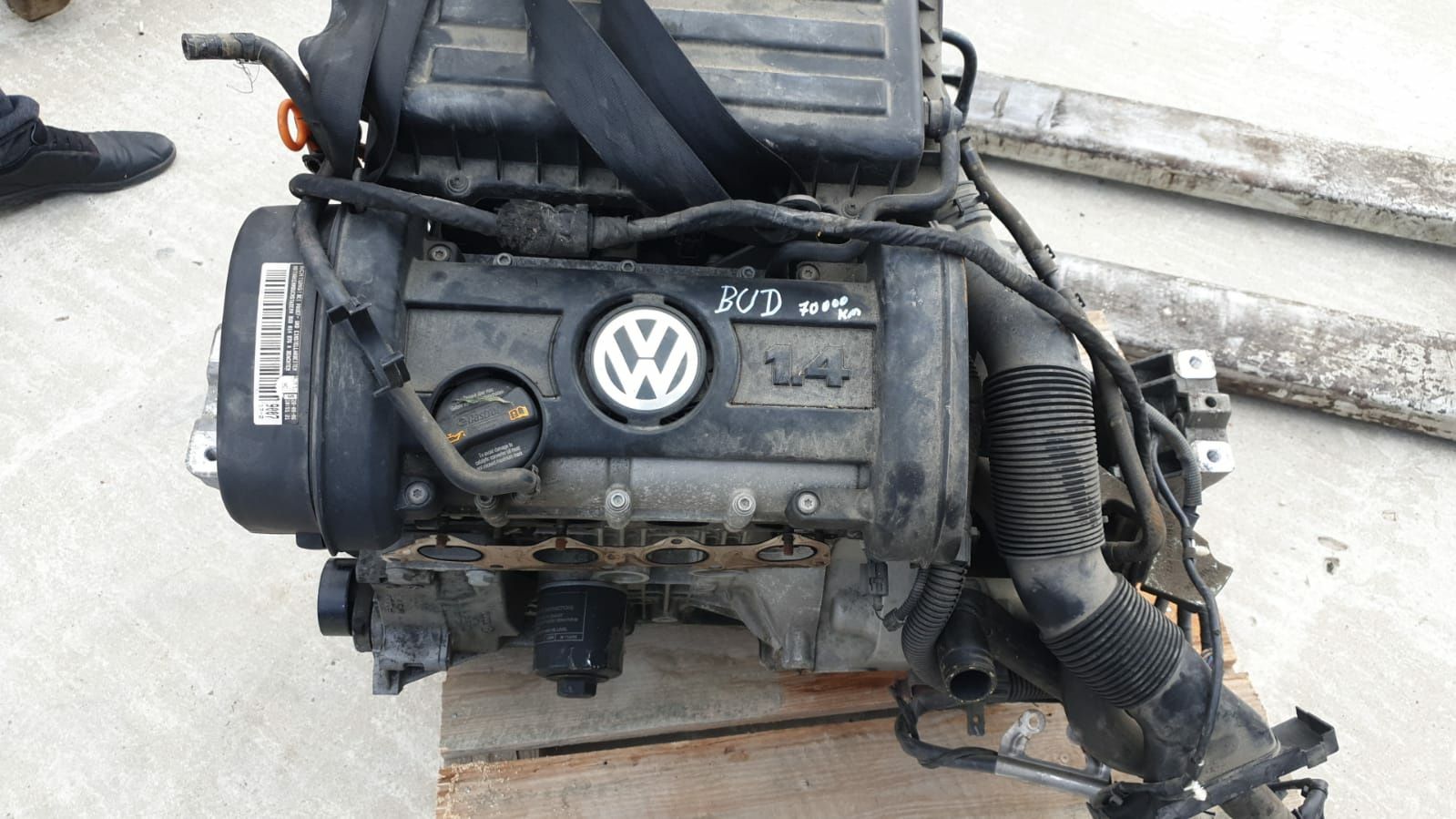 Motor 1.4i,16v,cod BUD , golf 5,polo,caddy 80cp