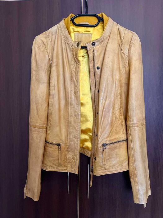 Дамско яке естествена кожа, р-р М