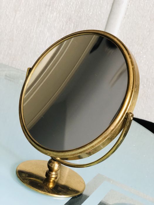 Mid Century Oglinda masa /machiaj - cupru