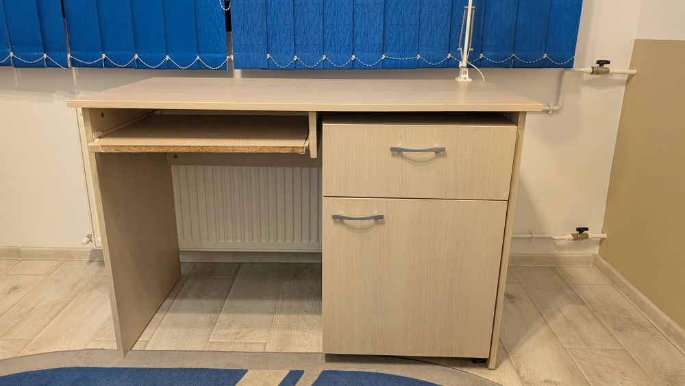 Vand birou pal culoare frasin alb + dulap