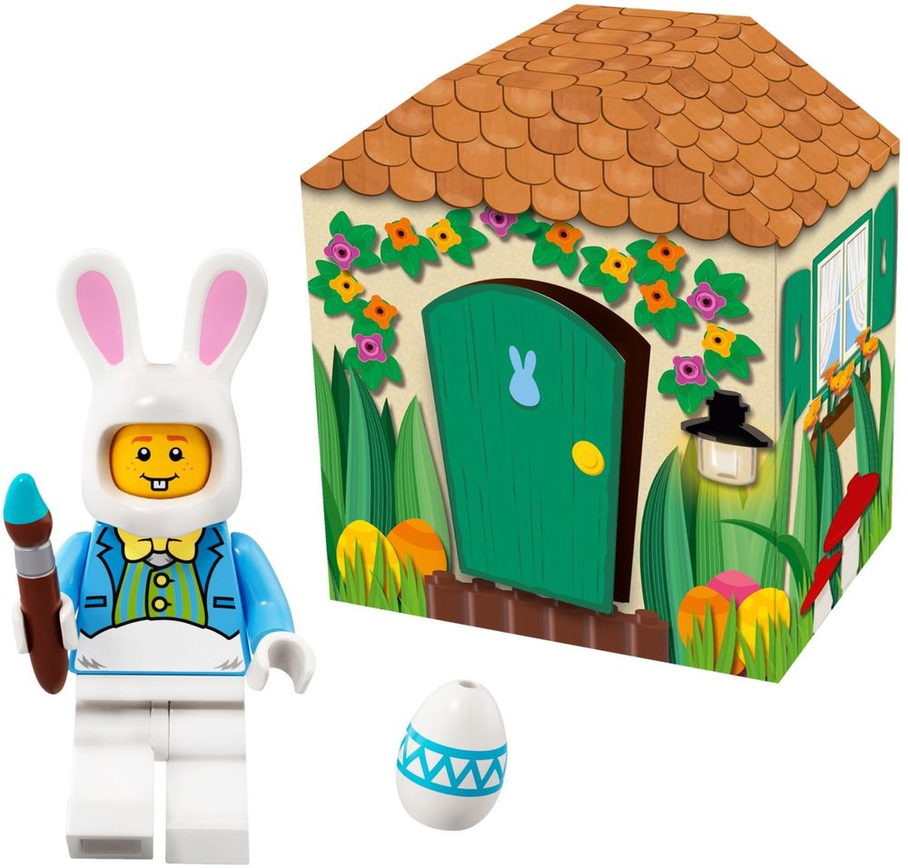 Figurina Lego HOL116 si accesorii din setul 5005249 - Easter Bunny Hut