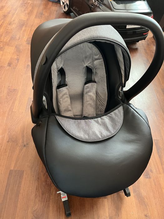 Carucior Krasuman 3 în 1 Nexxo – Negru cu Gri