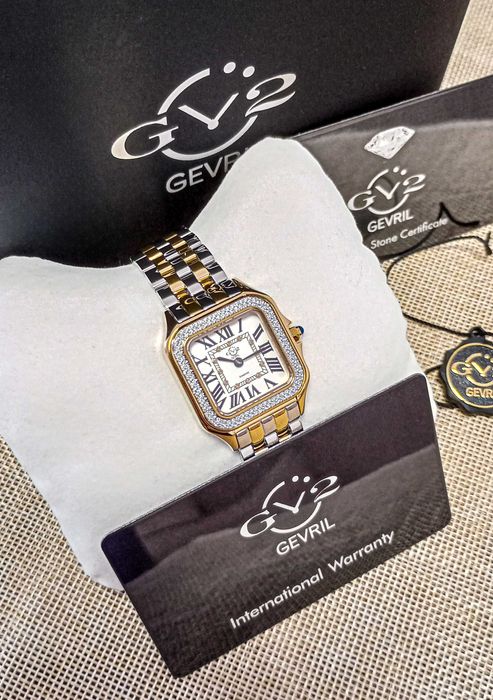 Ceas GV2 by Gevril  12113B Milan Swiss Quartz Diamond – Femei