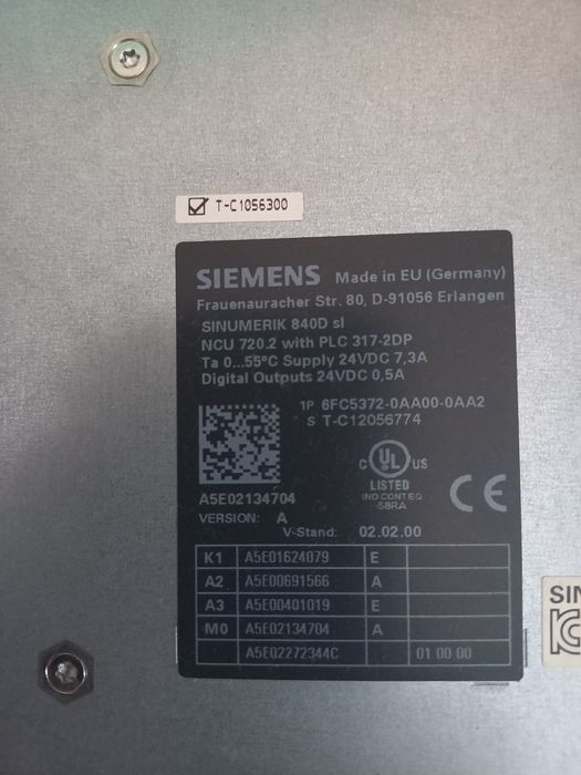Vand unitate numérica de control CNC,  Siemens 840d sl,