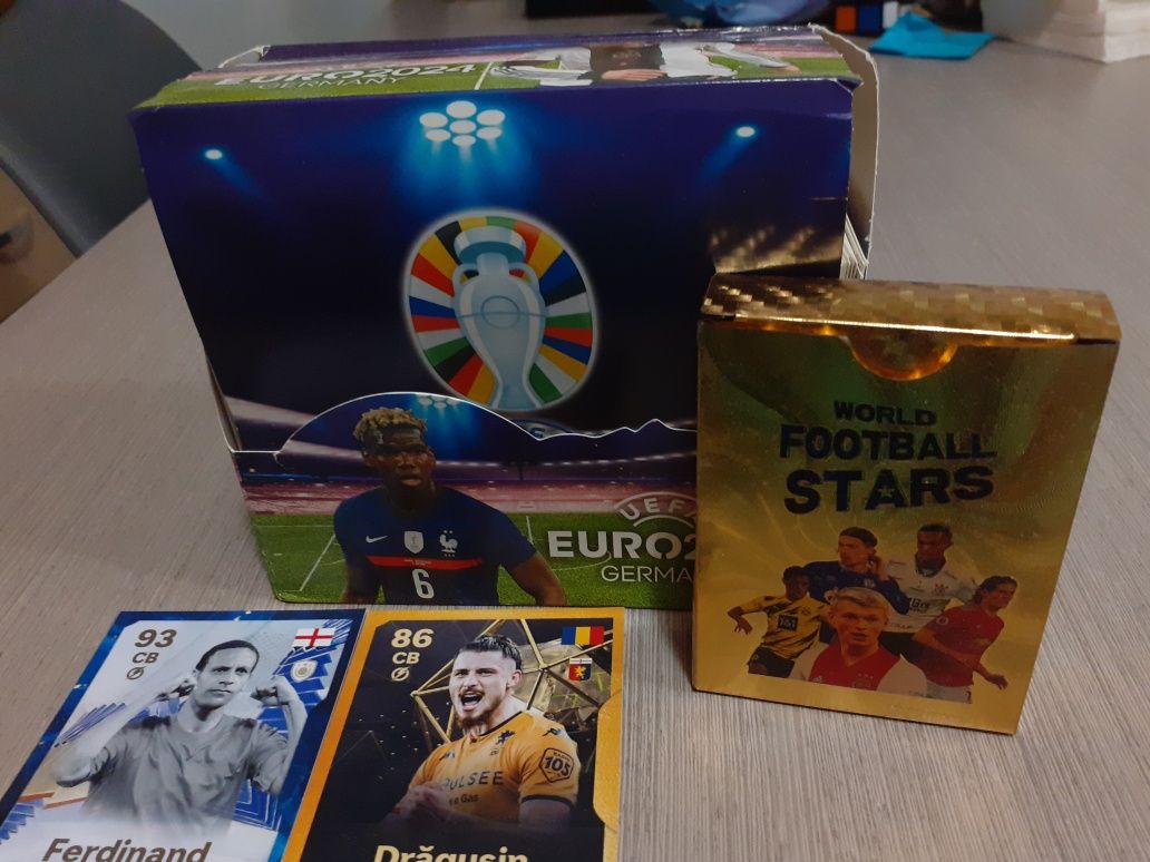Set 400 cartonase Euro 2024+1 cutie cartonase World Fotbal Stars+bonus