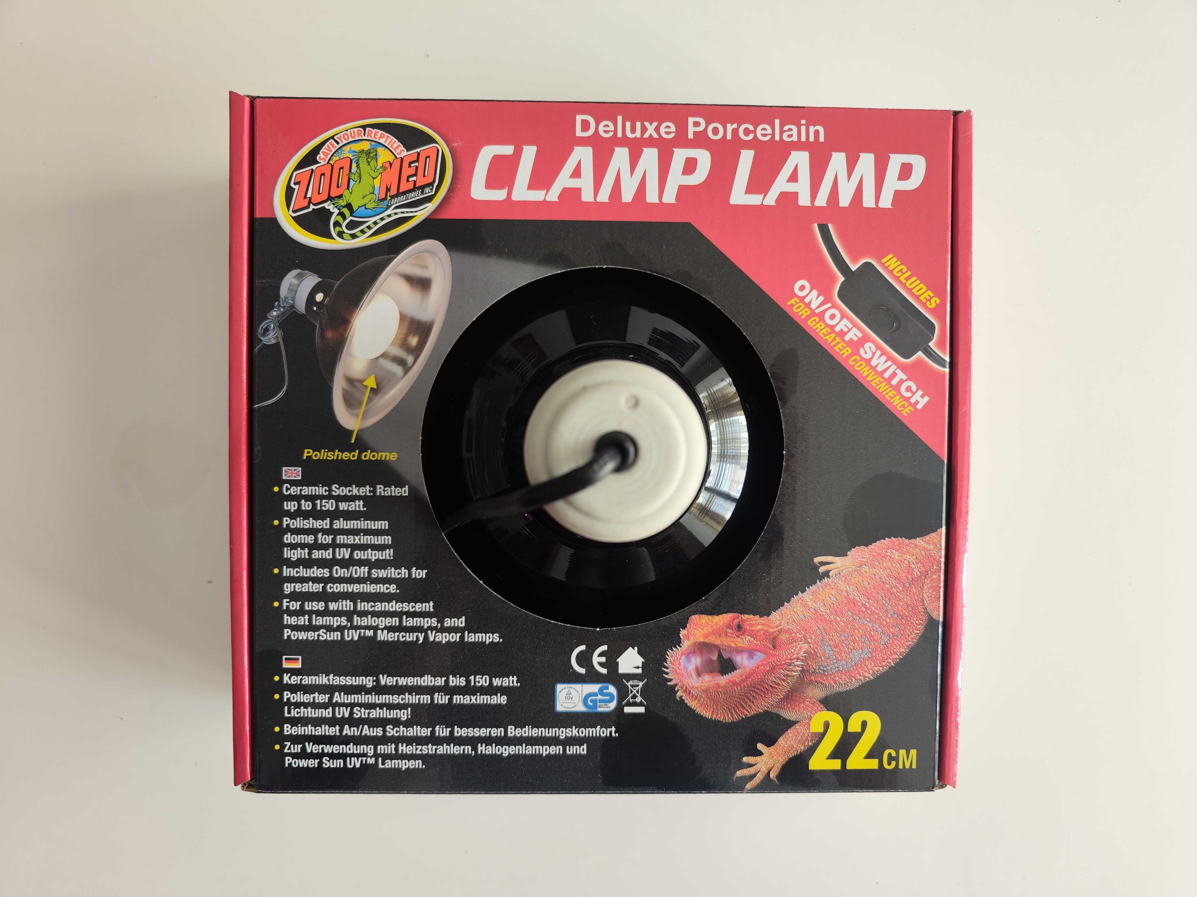 Lampa Zoo Med Porcelain Clamp Lamp 22cm (max 150w) pt Reptile Cameleon